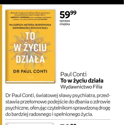 Książka To w życiu działa Paul Conti Wydawnictwo Filia promocja w Empik