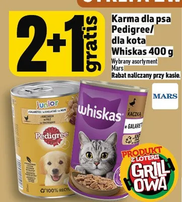 Karma dla psa Pedigree/dla kota Whiskas promocja w TOPAZ