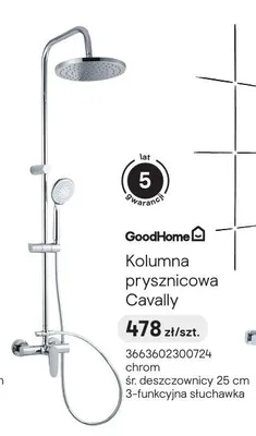 Kolumna prysznicowa GoodHome Cavally chrom promocja w Castorama