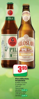 Piwo Miłosław, Grodziskie 2 rodzaje promocja w Dino