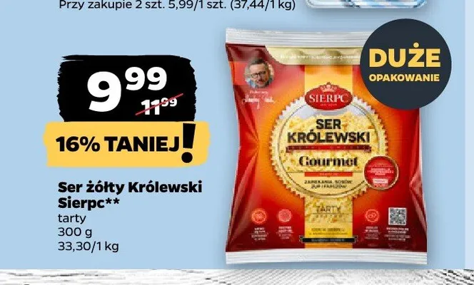 Ser żółty Królewski Sierpc tarty promocja w Netto