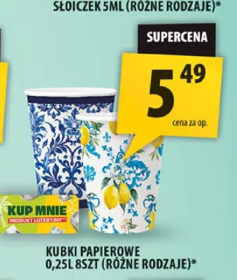 Kubki papierowe 8-pak 0,25 l promocja w Arhelan