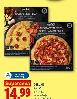 Pizza mrożona Wood Oven Fired Spicy Salami Deluxe promocja w Lidl