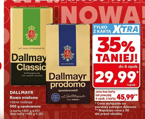 Kawa mielona Dallmayr Prodomo promocja w Kaufland