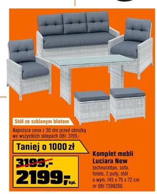 Komplet mebli Luciara New promocja w OBI