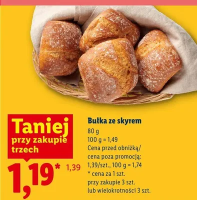 Bułka ze skyrem Piekarnia Lidla promocja w Lidl
