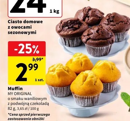 Muffin MY ORIGINAL o smaku waniliowym promocja w Intermarche