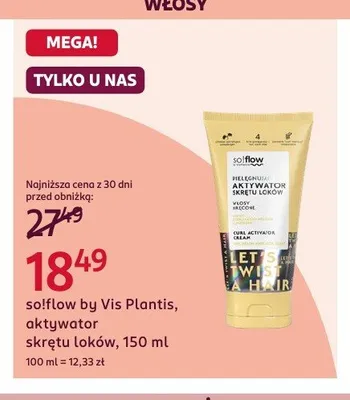 Aktywator skrętu loków so!flow by Vis Plantis promocja w Rossmann