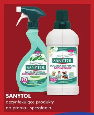Dezynfekujące produkty do prania i sprzątania Sanytol promocja w Super-Pharm