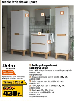 Umywalka ceramiczna, szer. 60 cm promocja w OBI