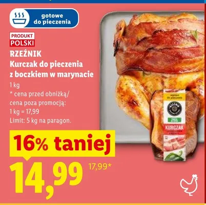 Kurczak do pieczenia z boczkiem w marynacie Rzeźnik promocja w Lidl