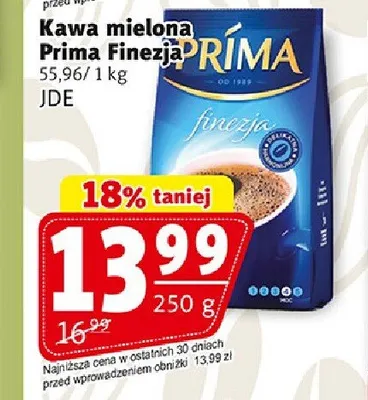 Kawa mielona Prima Finezja promocja w Prim Market