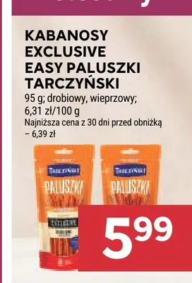 Kabanosy Exclusive Easy Paluszki drobiowe Tarczyński promocja w Stokrotka