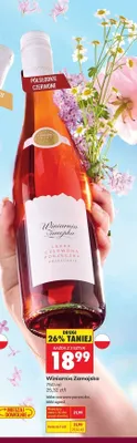 Wino Winiarnia Zamojska lekka czerwona porzeczka promocja w Biedronka
