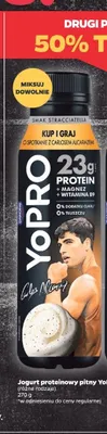 Jogurt proteinowy pitny YoPro Danone o smaku stracciatella promocja w Netto