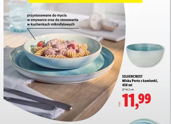Miska Porto z kamionki SILVERCREST 450ml Ø 14,2cm promocja w Lidl