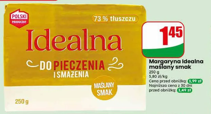 Margaryna Idealna maślany smak promocja w Dino