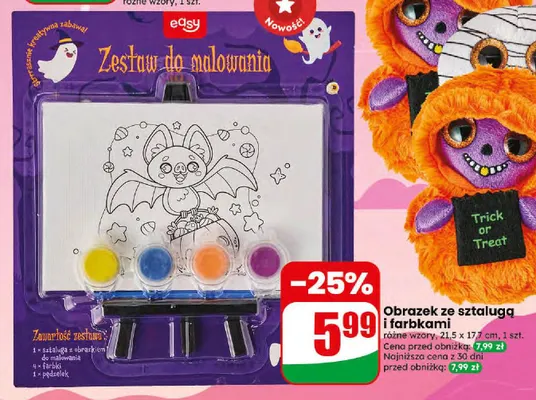 Obrazek ze sztalugą i farbkami Easy promocja w Dino