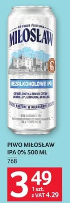 Piwo Miłosław IPA 0% 500ml promocja w Selgros