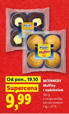 Muffiny z nadzieniem o smaku cytrynowym McEnnedy promocja w Lidl