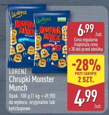 Chrupki Monster Munch promocja w Aldi