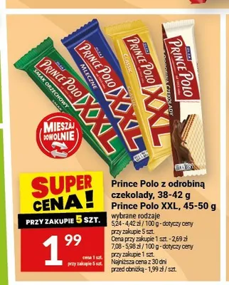 Wafel Prince Polo XXL Mleczne promocja w Twój Market