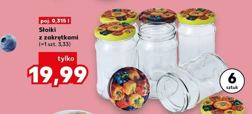 Słoiki z zakrętkami 0,315 l promocja w Kaufland