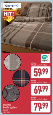 Pościel z polaru Novitesse 160x200 cm promocja w Aldi