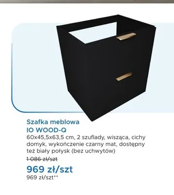 Szafka meblowa IO WOOD-Q 60 cm promocja w Blu Salony Łazienek