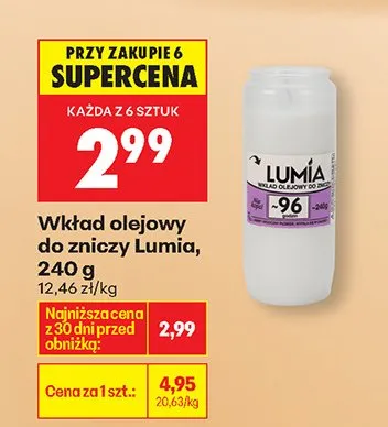Wkład olejowy do zniczy promocja w Biedronka