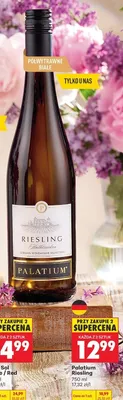 Wino Palatium Riesling półwytrawne promocja w Biedronka