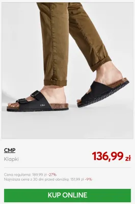 Klapki CMP promocja w eobuwie.pl