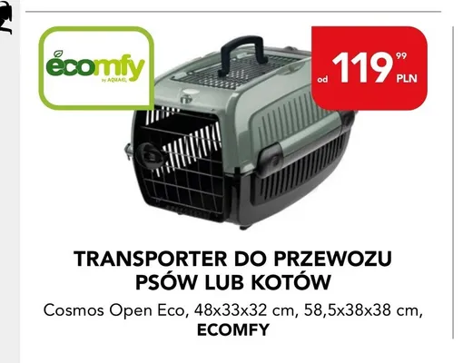 Transporter do przewozu psów lub kotów Ecomfy Cosmos Open Eco promocja w Aquael zoo