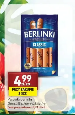 Parówki Berlinki Classic promocja w Avita