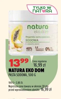 Pasta sodowa Natura Eko Dom promocja w Drogerie Natura