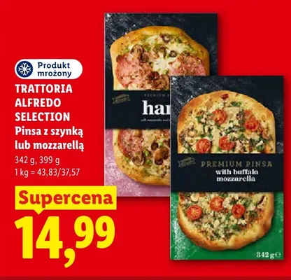 Pinsa z szynką Trattoria Alfredo Selection promocja w Lidl