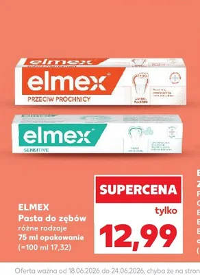 Pasta do zębów Elmex Przeciw Próchnicy promocja w Kaufland