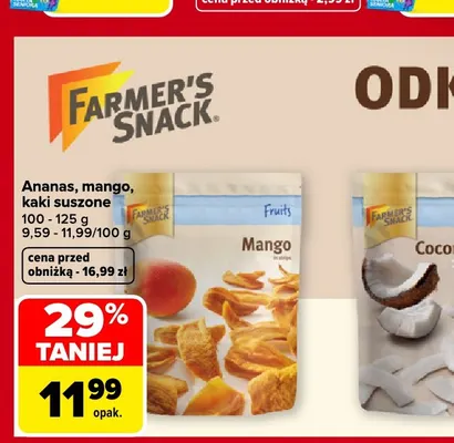 Ananas suszony Farmer's Snack promocja w Carrefour Market