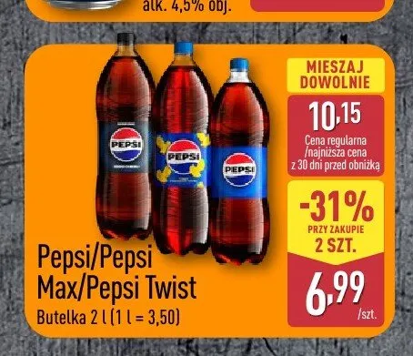 Napój gazowany Pepsi Max promocja w Aldi