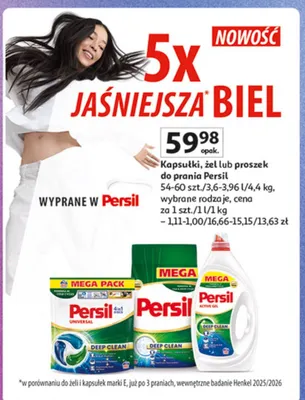 Kapsułki, żel lub proszek do prania 54-60 szt./3.6-3.96l/4 kg promocja w Auchan