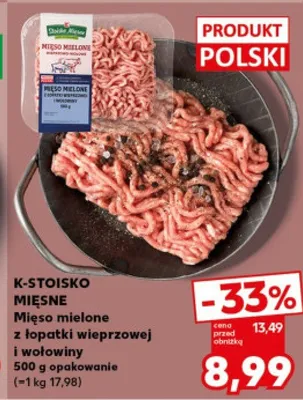 Mięso mielone z łopatki wieprzowej i wołowiny promocja w Kaufland