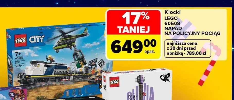 Klocki LEGO 60508 Napad na policyjny pociąg promocja w Carrefour
