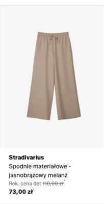 Spodnie materiałowe Stradivarius jasnobrązowy melanż promocja w Lounge by Zalando