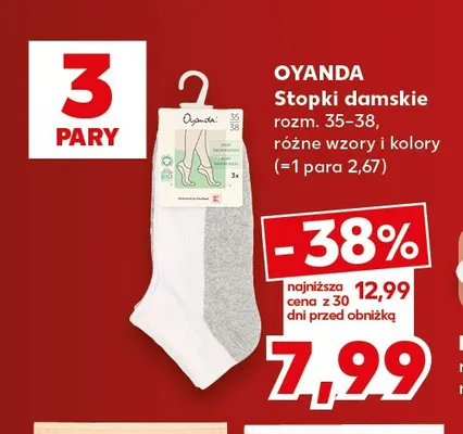 Stopki damskie Oyanda 3-pak promocja w Kaufland