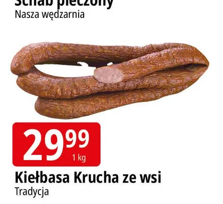 Kiełbasa Krucha ze wsi Tradycja promocja w Leclerc