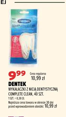 Wykałaczki z nicią dentystyczną Complete Clean Dentek promocja w Drogerie Natura