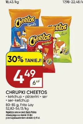 Chrupki Cheetos ser-ketchup promocja w Chata Polska