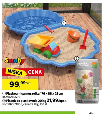 Piasek do piaskownic promocja w Leroy Merlin