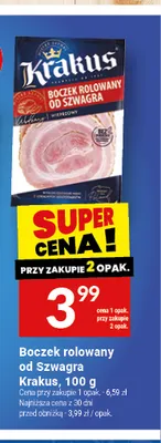 Boczek rolowany od Szwagra Krakus promocja w Twój Market