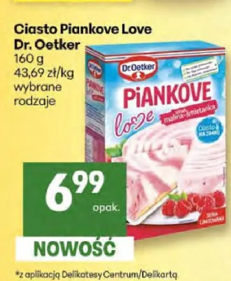 Ciasto Piankove Love Dr. Oetker malina-śmietanka promocja w Delikatesy Centrum